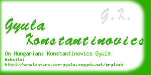 gyula konstantinovics business card